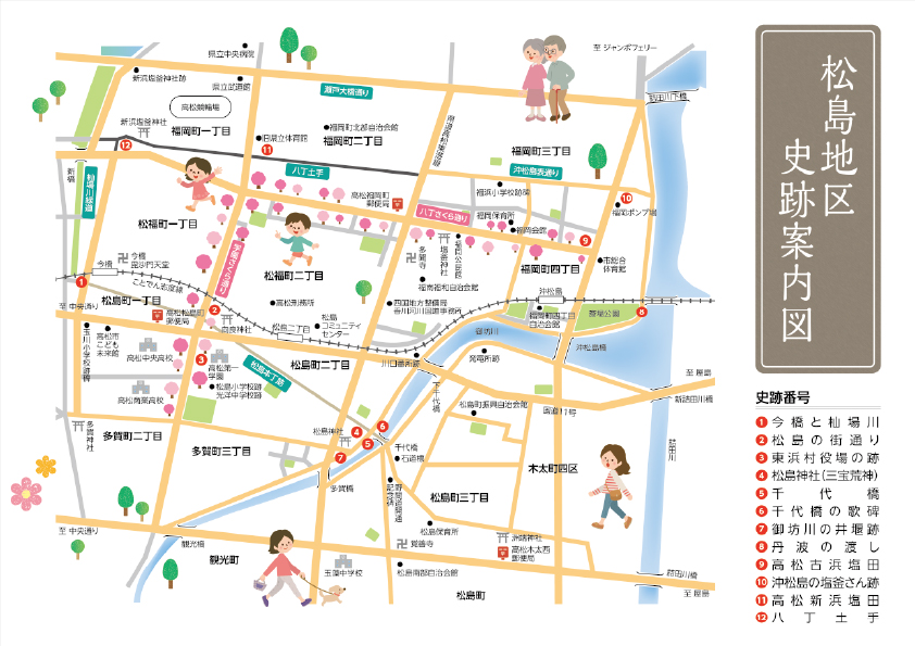 松島まちあるきＭＡＰ松島地区史跡案内図